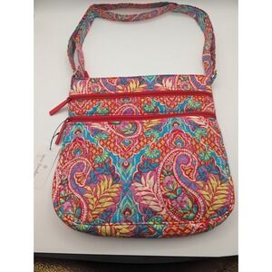 Vera Bradley Paisley In Paradise Pattern Triple Zip Hipster
